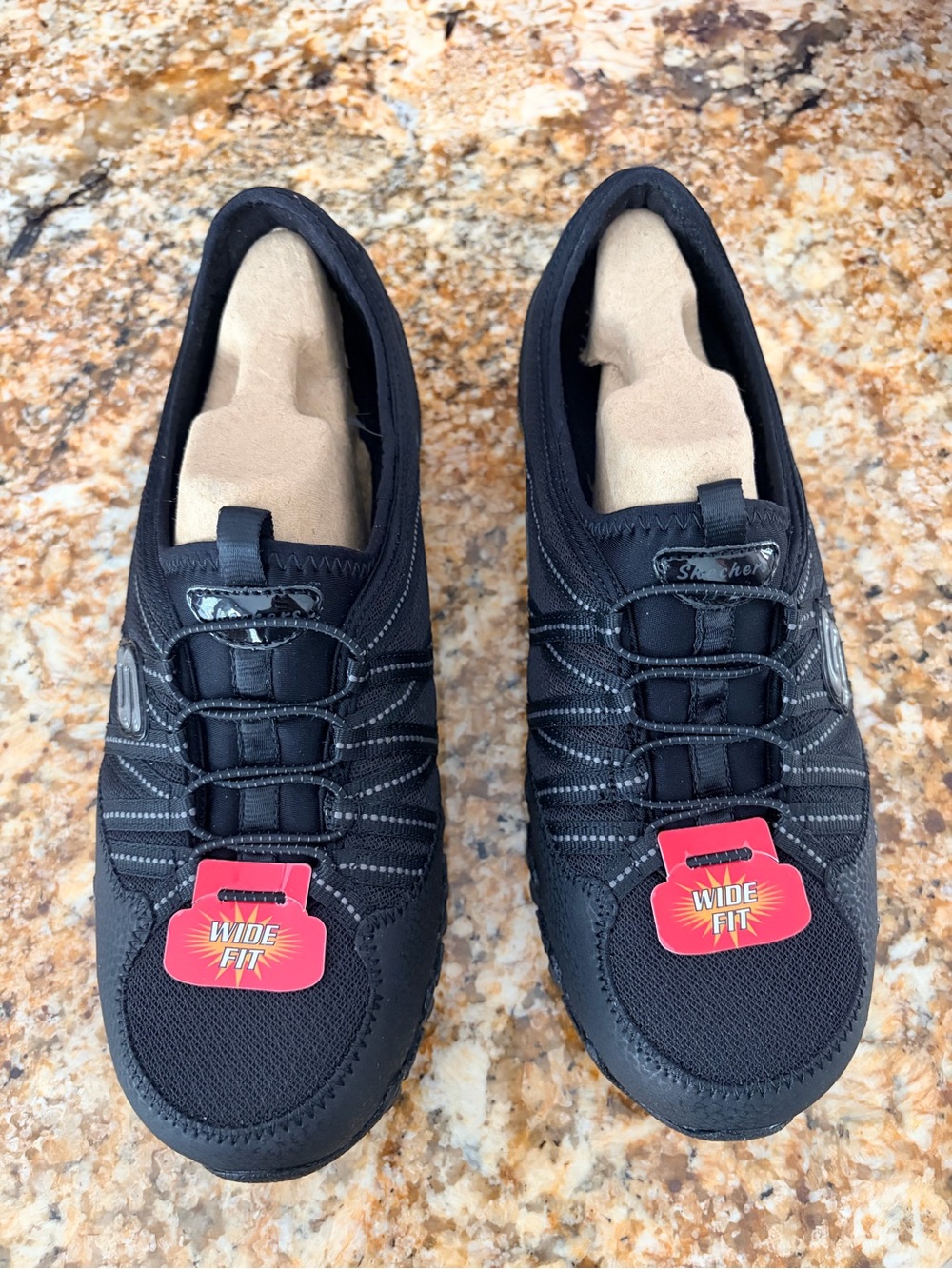 Skechers Women’s Black Relive w/Air Cooled Memory Foam Athletic Sneakers